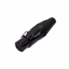 Conector XLR Canon Hembra Connex GXDX BK  Pin Dorado para Soldar | Color Negro Distribuído en HD Multimedia PERU SAC