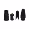 Conector XLR Canon Hembra Connex GXDX BK  Pin Dorado para Soldar | Color Negro Distribuído en HD Multimedia PERU SAC