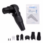 Conector XLR Canon Macho en L Connex GBHX BK Negro con Pin Dorado para Soldar | Diseño en ° Grados