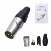 Conector XLR Canon Macho Connex GSDX CH BK Cromado con  Pin Dorado para Soldar