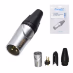 Conector MiniPlug TRS Estéreo Connex GBHJ CH BK Plateado para Soldar