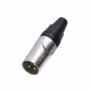 Conector XLR Canon Macho Connex GSDX CH BK Cromado con  Pin Dorado para Soldar