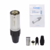 Conector XLR Canon Macho Connex GSSX MSR de Acero Cromado con  Pin Dorado para Soldar