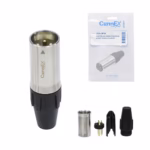 Conector XLR Canon Hembra Connex GSDX CH BK de Zinc Cromado con  Pin Dorado para Soldar