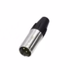 Conector XLR Canon Macho Connex GSSX MSR de Acero Cromado con  Pin Dorado para Soldar