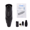 Conector XLR Canon Macho Connex GXDX BK Negro con  Pin Dorado para Soldar