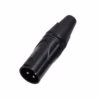 Conector XLR Canon Macho Connex GXDX BK Negro con  Pin Dorado para Soldar