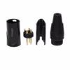 Conector XLR Canon Macho Connex GXDX BK Negro con  Pin Dorado para Soldar