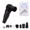 Conector XLR Canon Macho en L Connex GBHX BK Negro con Pin Dorado para Soldar | Diseño en ° Grados