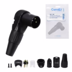 Conector XLR Canon Hembra Connex GXDX BK  Pin Dorado para Soldar | Color Negro
