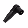 Conector XLR Canon Macho en L Connex GBHX BK Negro con Pin Dorado para Soldar | Diseño en ° Grados