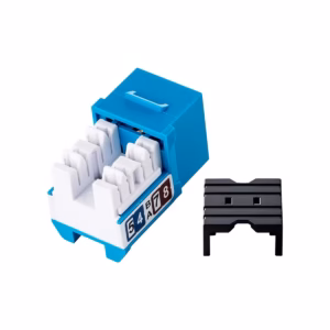 Jack Cat6A Dixon Azul RJ45 Poncheo 90° | 10Gbps PoE++ | KJ38-C6A-US-BLN, Distribuído en HD Multimedia PERU SAC