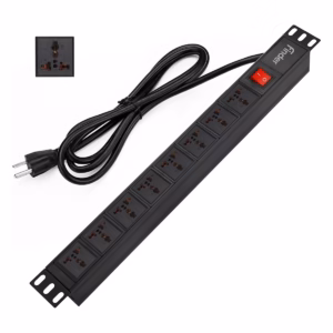 Regleta Power Rack PDU 8 Tomas Universales 1RU 3MT Finder PR-PDU3M, Distribuído en HD Multimedia PERU SAC