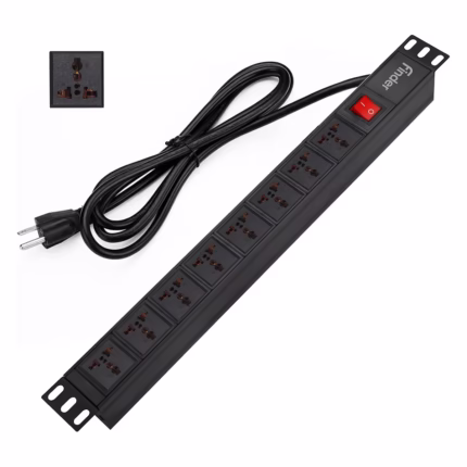 Regleta Power Rack PDU 8 Tomas Universales 1RU 3MT Finder PR-PDU3M, Distribuído en HD Multimedia PERU SAC