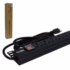 Regleta Power Rack PDU 8 Tomas Universales 1RU 3MT Finder PR-PDU3M, Distribuído en HD Multimedia PERU SAC