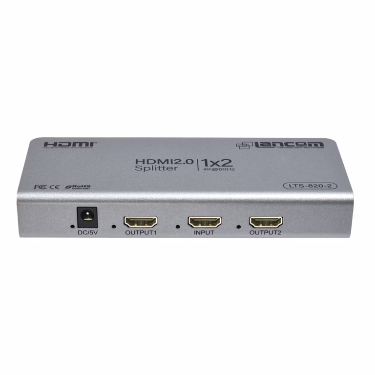 Splitter HDMI 4K 1x2 Lancom LTS-820-2 Ultra HD 60Hz | Divisor de Video 1 Entrada 2 Salidas, Distribuído en HD Multimedia PERU SAC