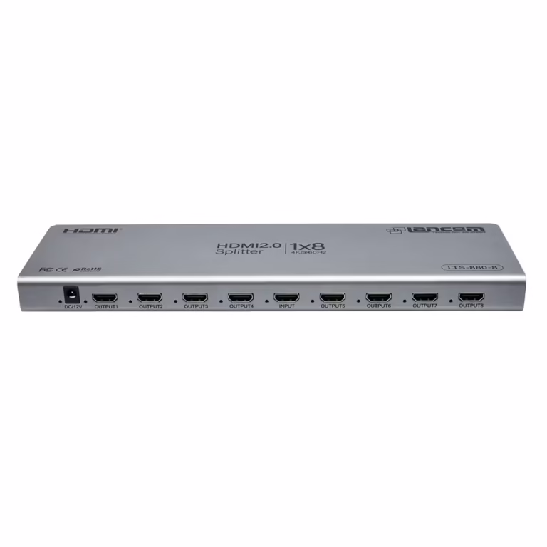 Splitter HDMI 4K 1x8 Lancom LTS-880-8 Ultra HD 60Hz 18Gbps HDMI 2.0 con EDID Distribuído en HD Multimedia PERU SAC
