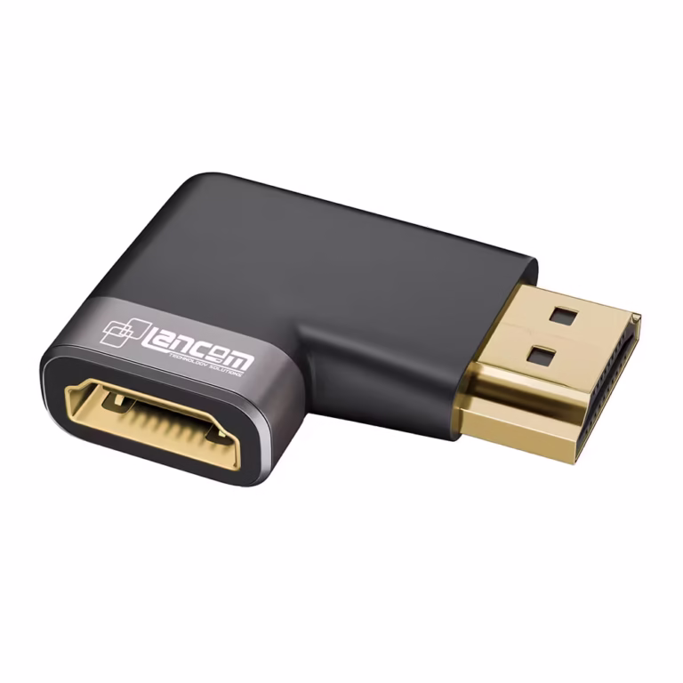 Adaptador Codo HDMI de 270 Grados Lancom LTS-270GL | Gold Plated | 8K Super Ultra HD | Cabezal de Aluminio, Distribuído en HD Multimedia PERU SAC