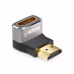 Adaptador Codo HDMI de 90 Grados Vertical Invertido Lancom LTS-270G | Gold Plated | 8K Super Ultra HD | Cabezal de Aluminio, Distribuído en HD Multimedia PERU SAC