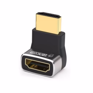 Adaptador Codo HDMI de 90 Grados Vertical Lancom LTS-90G | Gold Plated | 8K Super Ultra HD | Cabezal de Aluminio, Distribuído en HD Multimedia PERU SAC