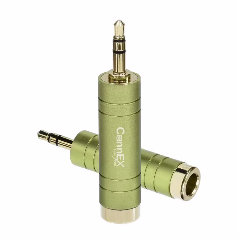 Adaptador de Audio Plug a MiniPlug Estéreo Connex GALA-02GN | Conector Metal Housing Gold Plated, Distribuído en HD Multimedia PERU SAC