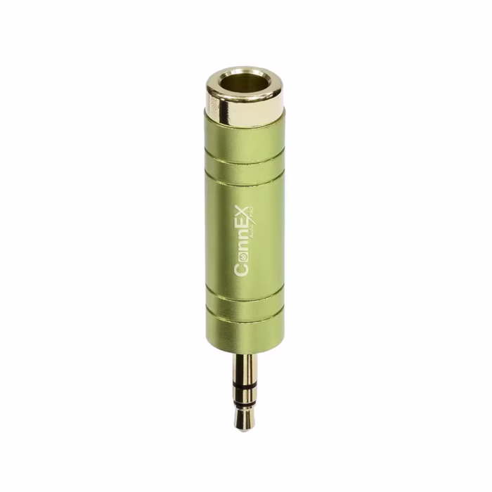 Adaptador de Audio Plug a MiniPlug Estéreo Connex GALA GN | Conector Metal Housing Gold Plated Distribuído en HD Multimedia PERU SAC