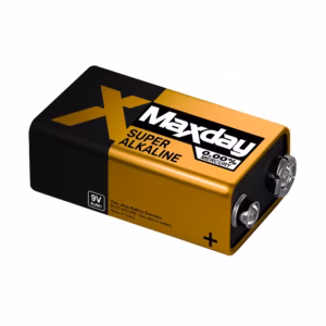 Batería de 9V Super Alcalina MaxDay MD-90354 6LR61 Plus Ultra | Pila de Larga Duración +600% Rendimiento, Distribuído en HD Multimedia PERU SAC