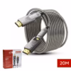 Cable HDMI 8K de 20MT con Conector Desmontable LANCOM LTS-AOC8K-D-20M | Fibra Óptica Activa | Ideal para Ductos y Exteriores | Blindaje Metálico | 48Gbps, Distribuído en HD Multimedia PERU SAC