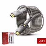 Cable HDMI 8K de 20MT con Conector Desmontable LANCOM LTS-AOC8K-D-20M | Fibra Óptica Activa | Ideal para Ductos y Exteriores | Blindaje Metálico | 48Gbps, Distribuído en HD Multimedia PERU SAC