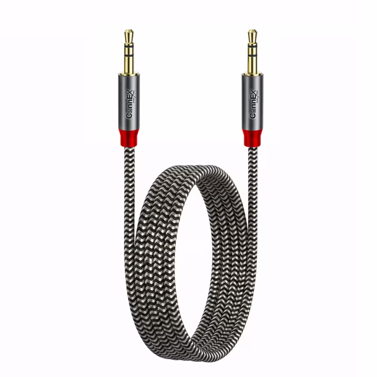 Cable de Audio Estéreo MiniPlug TRS Connex CX-15-0150-1.8M | Cable Auxiliar Jack 3.5mm Enmallado Gold Plated 1.8 Metros, Distribuído en HD Multimedia PERU SAC