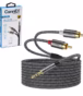 Cable de Audio RCA a MiniPlug Estéreo de  Metros Connex CX   M | Cable Enmallado de Nylon Gold Plated Premium Distribuído en HD Multimedia PERU SAC