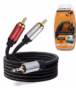 Cable de Audio RCA a MiniPlug Estéreo BatBlack BT   Metros | Cable Enmallado de Nylon Gold Plated Premium Distribuído por HD Multimedia PERU SAC