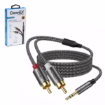 Cable de Audio RCA a MiniPlug Estéreo 1.8 Metros CONNEX CX-13-0150-1.8M | Gold Plated | Enmallado Resistente | Cabezal Metálico | 100% cobre, Distribuído en HD Multimedia PERU SAC