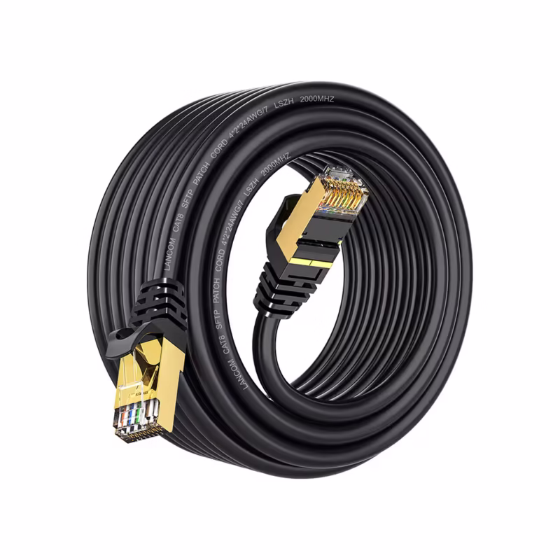 Cable de Red Cat de  Metros Lancom LTSN  M | Mhz | Gbps | SFTP Patch Cord Cobre LSZH Negro |  Cobre Distribuído en HD Multimedia PERU SAC