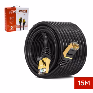 Cable de Red Cat8 de 15 Metros Lancom LTSN8-3102-15M | 2000Mhz | 40Gbps | SFTP Patch Cord Cobre LSZH Negro | 100% Cobre, Distribuído en HD Multimedia PERU SAC