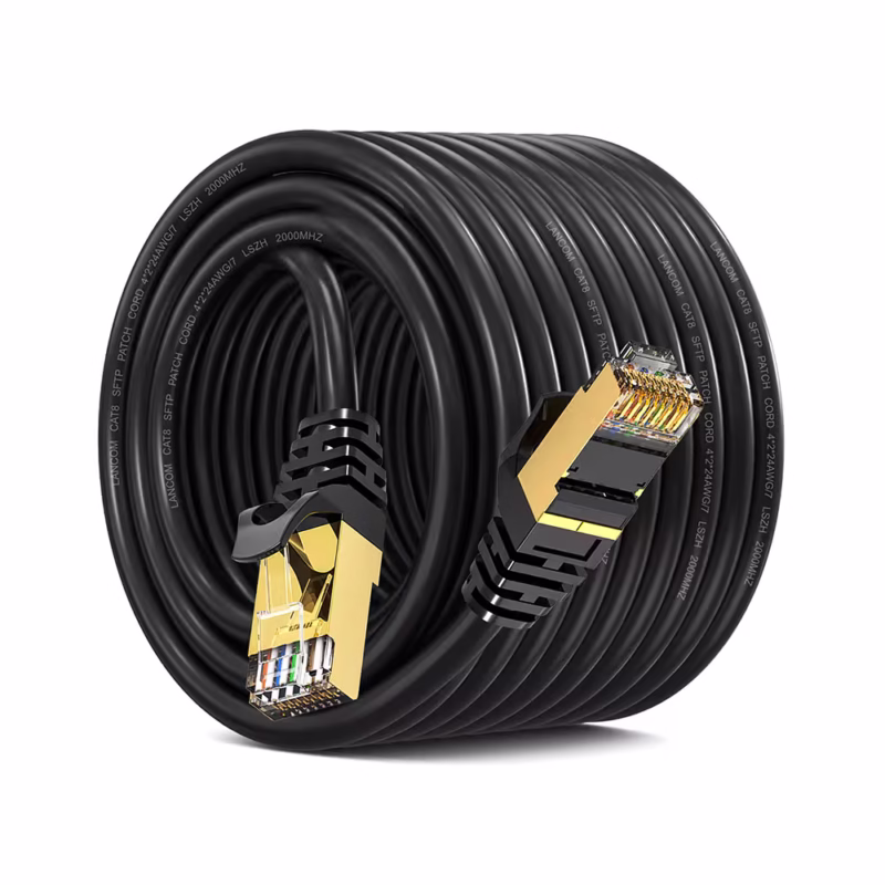 Cable de Red Cat de  Metros Lancom LTSN  M | Mhz | Gbps | SFTP Patch Cord Cobre LSZH Negro |  Cobre Distribuído en HD Multimedia PERU SAC