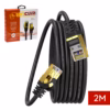 Cable de Red Cat8 de 2 Metros Lancom LTSN8-3102-2M | 2000Mhz | 40Gbps | SFTP Patch Cord Cobre LSZH Negro, Distribuído en HD Multimedia PERU SAC