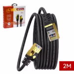 Cable de Red Cat8 de 2 Metros Lancom LTSN8-3102-2M | 2000Mhz | 40Gbps | SFTP Patch Cord Cobre LSZH Negro, Distribuído en HD Multimedia PERU SAC