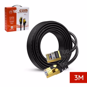 Cable de Red Cat8 de 3 Metros Lancom LTSN8-3102-3M | 2000Mhz | 40Gbps | SFTP Patch Cord Cobre LSZH Negro | 100% Cobre Distribuído en HD Multimedia PERU SAC