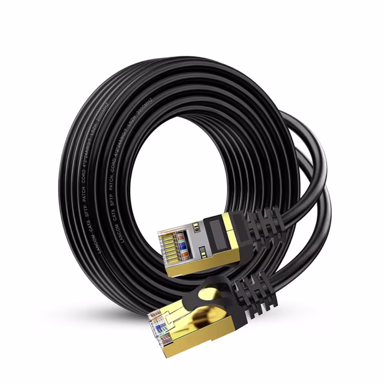 Cable de Red Cat8 de 3 Metros Lancom LTSN8-3102-3M | 2000Mhz | 40Gbps | SFTP Patch Cord Cobre LSZH Negro | 100% Cobre Distribuído en HD Multimedia PERU SAC