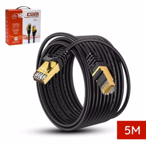 Cable de Red Cat8 de 5 Metros Lancom LTSN8-3102-5M | 2000Mhz | 40Gbps | SFTP Patch Cord Cobre LSZH Negro | 100% cobre Distribuído en HD Multimedia PERU SAC