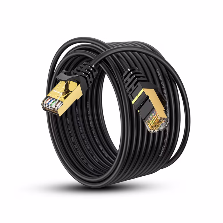 Cable de Red Cat8 de 5 Metros Lancom LTSN8-3102-5M | 2000Mhz | 40Gbps | SFTP Patch Cord Cobre LSZH Negro | 100% cobre Distribuído en HD Multimedia PERU SAC