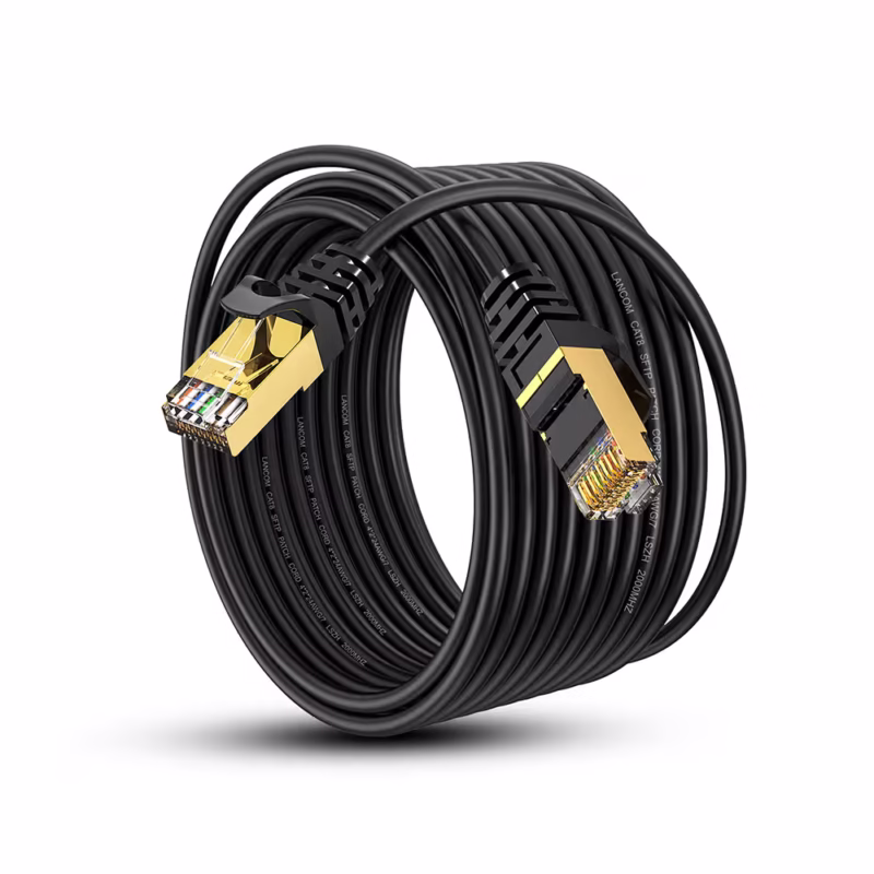 Cable de Red Cat de  Metros Lancom LTSN  M | Mhz | Gbps | SFTP Patch Cord Cobre LSZH Negro |  cobre Distribuído en HD Multimedia PERU SAC