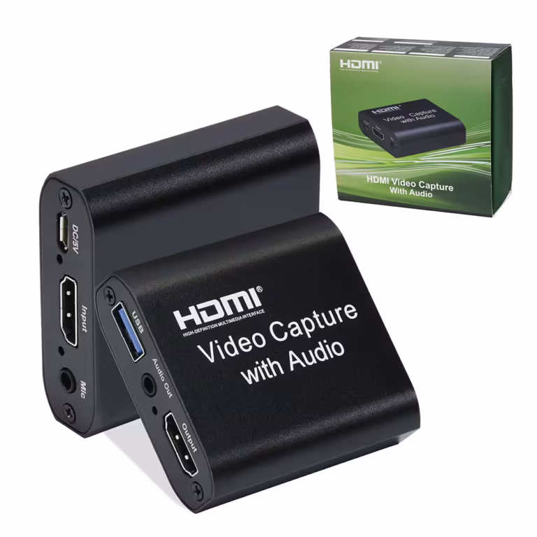 Capturadora de Video HDMI con Entrada de Micrófono y Video Retorno OX1239 | 4K / 1080p, Distribuído en HD Multimedia PERU SAC