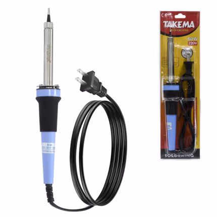 Cautín de 60W tipo Lápiz TAKEMA ZD-30C-60W Punta de Plata 1.4mm | Soldador Eléctrico para Electrónica, Distribuído en HD Multimedia PERU SAC