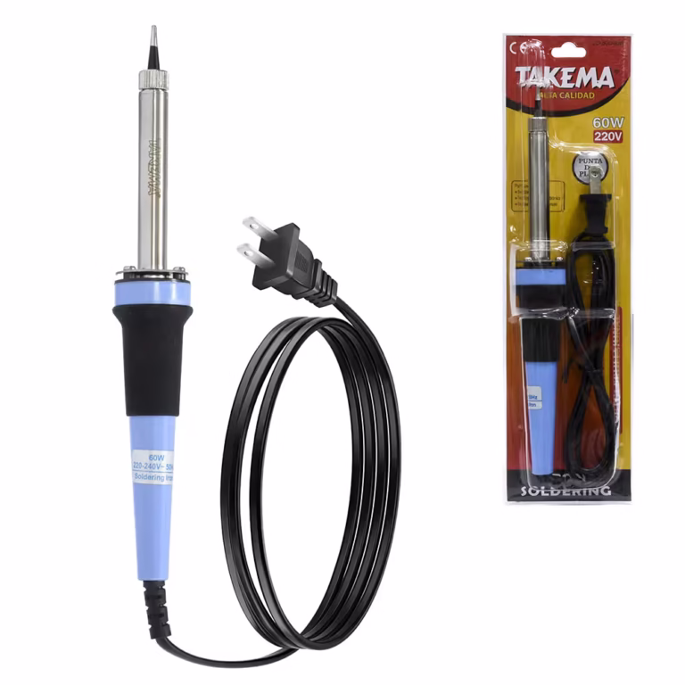 Cautín de 60W tipo Lápiz TAKEMA ZD-30C-60W Punta de Plata 1.4mm | Soldador Eléctrico para Electrónica, Distribuído en HD Multimedia PERU SAC