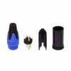 Conector Canon Macho para Soldar Connex GWDX BK BL Terminal Azul | XLR  Pin Gold Plated