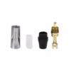 Conector Plug RCA Connex GBHR CH BK Terminal Negro para Soldar | Metal Housing Pin Gold Plated