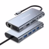 Docking USB-C 11 en 1 Delcom DL-CHUB1101 | Estación de Acoplamiento HDMI 4K, VGA, Ethernet Gigabit y Audio 3., Distribuído en HD Multimedia PERU SAC