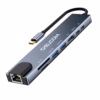 Docking USB-C 8 en 1 Delcom DL-CHUB801 | HDMI 4K 30Hz | Lan Gigabit | Lector SD TF | 2 USB 3.0 | USB-C Data y PD 100W, Distribuído en HD Multimedia PERU SAC